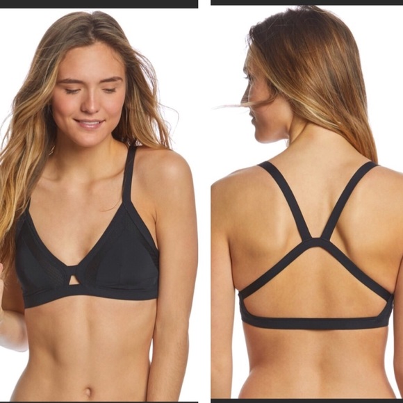Hurley Other - Hurley Quick Dry Mesh Tri Bikini Top Black Sz S